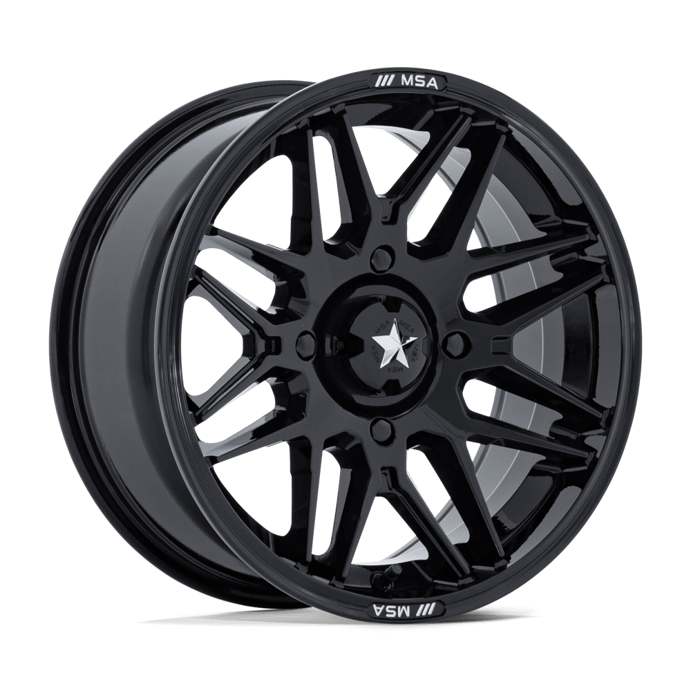 Msa Fuel Rims Msa Offroad M52 Radar Atv Wheels Rims 14x7 4x137 Gloss Black 10mm ...
