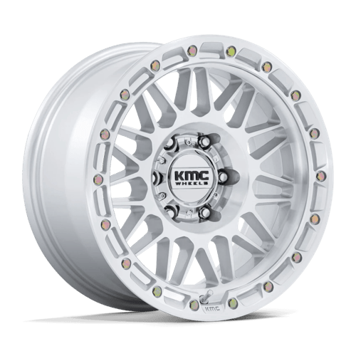 Kmc Km555 Attack Wheels Rims 17x8.5 6x114.3 Gloss Silver W