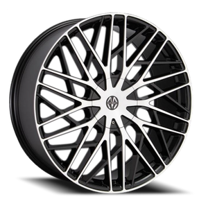 Massiv 925 Wheel 22x9 5x108 & 5x114.3 Black Machined 40mm | MAS925-22954BM
