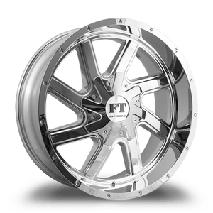Full Throttle Ft1 Wheels Rims 20x14 5x127 (5x5) 5x5.5 (5x139.7) Chrome -76 | FT120141012713976CH