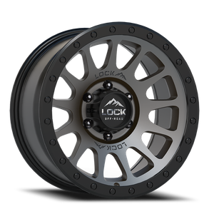 DOORBUSTER PRICING! - Lock Offroad Yosemite Wheel 20x10 5x127 Matte Grey w/ Matte Black Ring -18mm | YOSEMITE-2157MGMBR