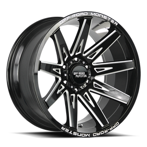 DOORBUSTER PRICING! - Off Road Monster M25 M25 Wheel 22x12 5x127 Gloss Black Milled -44mm | M25212527N44GBML
