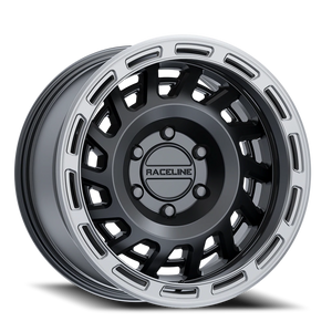 DOORBUSTER PRICING! - Raceline 957Bs Halo Wheel 17x8.5 5x150 Black w/ Silver Lip 0mm | 957BS-78551-00