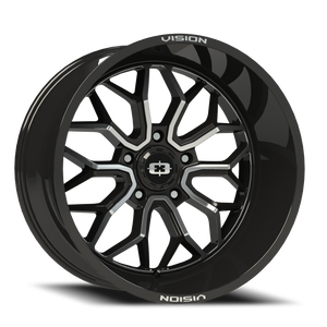 Vision Riot 402 Wheel 20x9 5x150 Gloss Black Machined Face 12mm | 402-2950GBMF12