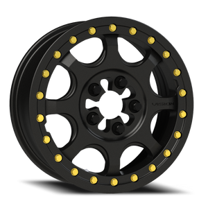 Vision Flow Utv 351 Wheel 15x7 5x114.3 Satin Black 62mm | 351BL157545SBBR64