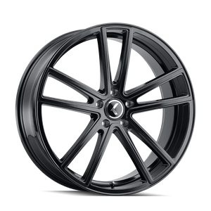 Kraze Kr190 Lusso Wheels Rims 17x8 5x114.3 Gloss Black 38mm | KR190-7865GB38