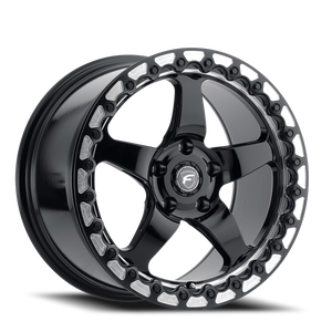 Forgestar D5 Beadlock Wheel 17x10 5x114.3 Gloss Black Machined 50mm | F00170067P50