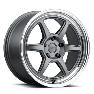 DOORBUSTER PRICING! - Kansei K14G Roku Wheel 18x9.5 5x114.3 Grey w/ Machined Lip 22mm | K14G-189512+22