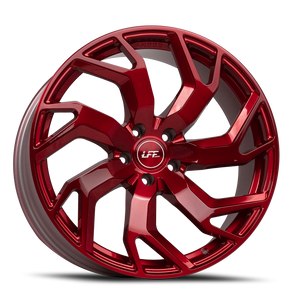Luxxx Alloys Lff 04-Alfa Wheel 20x10.5 5x114.3 Brushed Face Roja Red 38mm | LFF042010551143+38B-R20