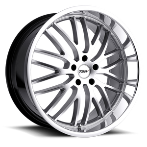 Tsw Snetterton Wheel 20x8.5 5x114.3 Hyper Silver w/ Mirror Cut Lip 20mm | 2085SNT205114S76