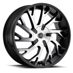 Vct V77 Wheel 22x8.5 5x114.3 & 5x120 Black Machined 38mm | V77-2285105114120+38BM