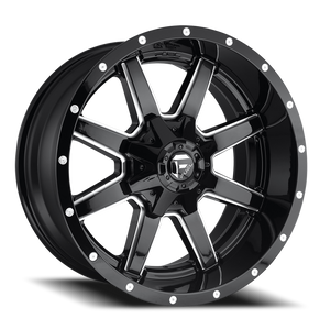 Fuel D610 Maverick Wheel 20x10 5x139.7 & 5x150 Gloss Black Milled -18mm | D61020007047
