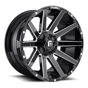 Fuel D615 Contra Wheel 20x10 5x139.7 & 5x150 Gloss Black Milled -18mm | D61520007047