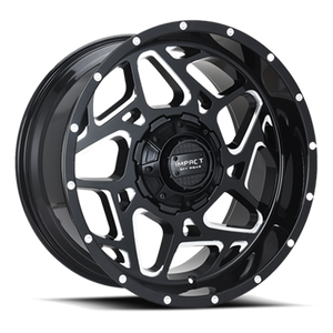 DOORBUSTER PRICING! - Impact Off-Road 822 Wheel 22x12 5x139.7 & 5x150 Gloss Black Milled -44mm | 822GB-221253-44