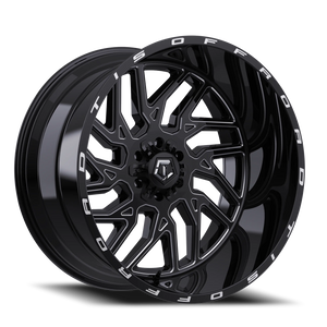 Tis 544Bm Wheel 20x9 6x135 & 6x139.7 Gloss Black w/ Milled Accents 0mm | 544BM-2096800