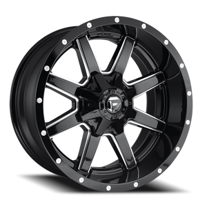 Fuel D610 Maverick Wheel 20x14 6x135 & 6x139.7 Gloss Black Milled -76mm | D61020409845
