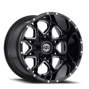 Scorpion Sc10 Wheel 20x12 6x135 & 6x139.7 Black Milled -44mm | SC10-201261351397-44ML