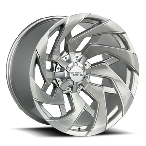 DOORBUSTER PRICING! - Off Road Monster M24 M24 Wheel 22x12 6x135 & 6x139.7 Brushed Silver -44mm | M24212607N44BFS