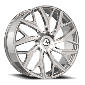 Azara Aza-527 Wheel 24x9 6x135 & 6x139.7 Nano Chrome 25mm | AZA-527249061351397+25NCR