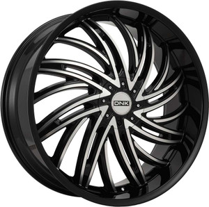DNK 701 Wheels Rims 26x10 6x135 6x5.5 (6x139.7) Black Machined Face 30mm | 701BMF-261066+30
