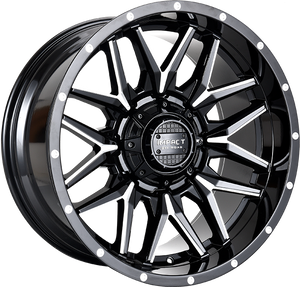 Impact Off-Road 819 Wheels Rims 17x9 6x114.3 6x120 Gloss Black Milled -12mm | 819GB-79068-12