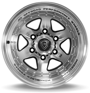 White Diamond W3910 Wheels Rims 15x10 6x139.7 Black Machined -44mm