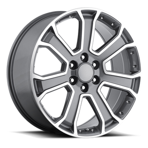 DOORBUSTER PRICING! - Factory Reproductions Fr 49 - Gmc Yukon Denali Replica Wheels Wheel 22x9 6x139.7 Grey Machined Face 31mm | 49290316510