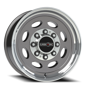Vision Hauler 81 - Wheel 19.5x7.5 8x170 Gunmetal With Machined Lip 0mm | 81B-9770GML0NR