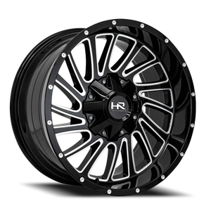 Hardrock Offroad Overdrive Wheel 20x12 8x170 Gloss Black Milled -51mm | H708-201270151GBM