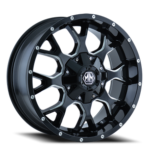 DOORBUSTER PRICING! - Mayhem Warrior Wheel 18x9 8x180 Gloss Black Milled 18mm | 8015-8978M18
