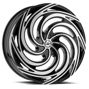 Azara Aza-519 Wheel 22x9.5 5x115 & 5x139.7 Gloss Black & Machined 15mm | AZA-519229551151397+15BM