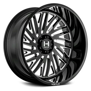 Hostile Syclone H131 Wheels Rims 20x10 8x6.5 (8x165.1) Blade Cut Black -19mm | H131-2010816547B