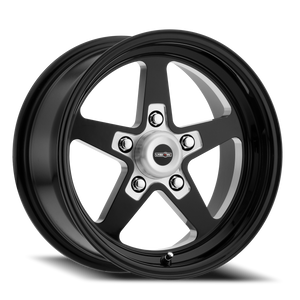 Vision Sport Star 571 Wheel 15x10 5x120.65 Gloss Black With Milled Center -25mm | 571-5161B-25