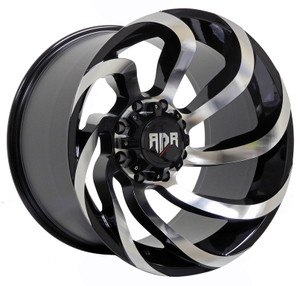 Red Dirt Road Rd15 Wheels Rims 20x12 8x180 Black Machined -44mm | RD15-21280-N44BM