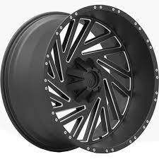 Red Dirt Road Rd16 Wheels Rims 22x12 6x135 6x5.5 (6x139.7) Black Milled Windows Rivets -44mm | RD16-2212-30-N44MBW