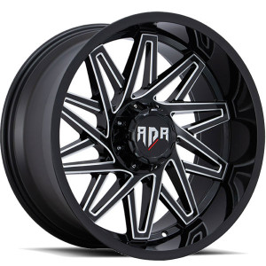 Red Dirt Road RD28 Wheels Rims 20x10 5x127 5x139.7 Black Milled -18mm | WRDW028S32O39P061F050C23