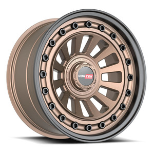 18x9 Vortek Vrd-702 Bronze Black Bolts Lip Rims Wheels 0mm 5x127 (5x5) 5x5.5 (5x139.7) | 702189430MBRB
