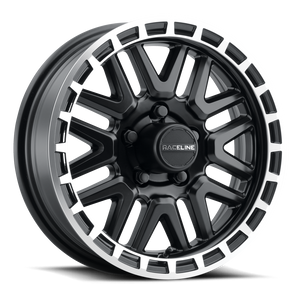 Raceline 953Bm Krank Wheels Rims 13x4.5 5x114.3 Black Machined 0mm | 953BM-34512