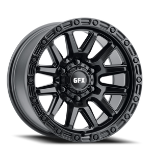 G-Fx Tr26 Wheel 17x9 6x139.7 Matte Black 0mm | T26 790-6139-00 MB