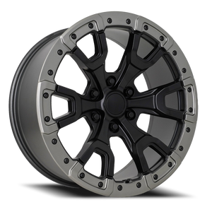 DOORBUSTER PRICING! - Factory Reproductions Fr 99 - Ford Bronco Raptor Replica Wheels Wheel 20x9 6x139.7 Satin Black Face With Carbon Gray Ring 20mm | 99090206553