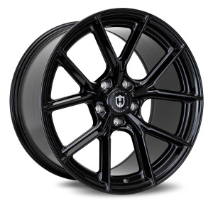 Curva Cff70 Wheels Rims 18x10.5 Blank Custom Drilled Gloss Black 20mm | CFF70-18105BLNK2066B