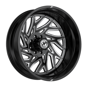 22x8.25 XF Off-Road Xf-229 Dually Black Milled Rims Wheels -215mm 8x6.5 (8x165.1) | 229O228258-215GBML