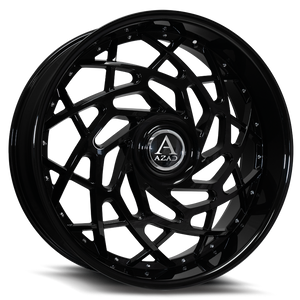 22x9.5 Azad AZ Reign Black Rims Wheels 10mm 5x120 5x127 (5x5) | AZREIGN22955120/127+10GLOSSBLAC