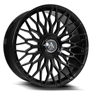 22x10.5 Azad Az301 Black Rims Wheels 40mm 5x127 (5x5) 5x130 | AZ301221055127/130+40GLOSSBLACK
