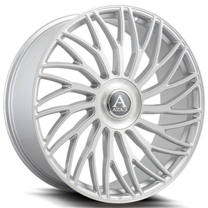 22x9 Azad Az717 Brushed Silver Rims Wheels 15mm 5x112 5x115 | AZ7172295112/115+15BR/SILVER