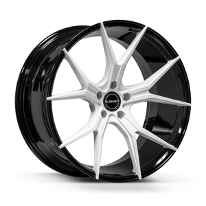 20x10 Element El1225 Black White Face Rims Wheels 40mm 5x112 | EL122520105112+40BLACK/WHITE