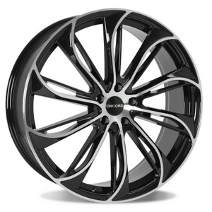 20x7.5 Encore Alloys ENC107 Machined Face Black Rims Wheels 40mm 5x100 | WENC107-5565