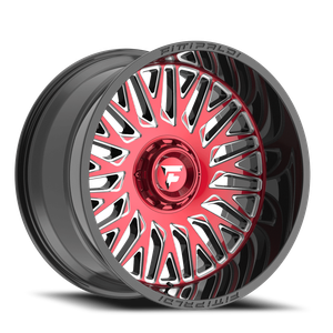Fittipaldi Offroad Fa07Mbrm Wheel 22x12 5x139.7 Red Milled w/ Black Lip -44mm | FA07-221253950N44MBRM