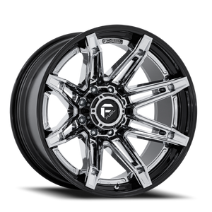 Fuel Fc401 Brawl Wheel 22x12 8x180 Chrome With Gloss Black Lip -44mm | FC401PB22128844N