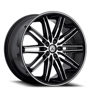 Asanti Abl-10 Pollux Wheel 22x9 5x114.3 Machined Face Black Lip 28mm | ABL10-22901228MB